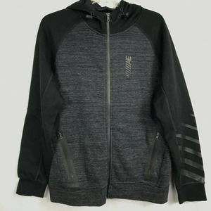 American Eagle Hoodie Mens Sz M Gray‎ Cotton Flex Full Zip Athletic Sweatshirt